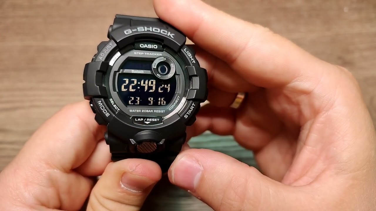 HOW TO ADJUST TIME AND DATE CASIO G-SHOCK GBD-800-1BER - YouTube