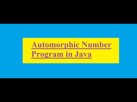 Automorphic Number Program in Java | Java Part -4 | L2G | Learning toGaining |