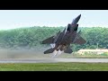 US F-15 Fighter Jet Intense Vertical Climb at Full Afterburner