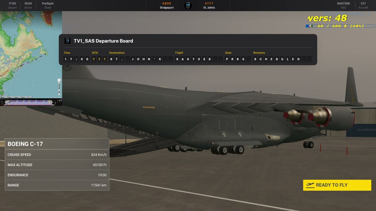 MSFS 2020 | C-17 | 6LEG JOURNEY - Bridgeport Sikorsky KBDR to UKKK Igor Sikorsky Kyiv (Zhuliany) | L