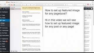 How to set up featured image for any blog post or page?