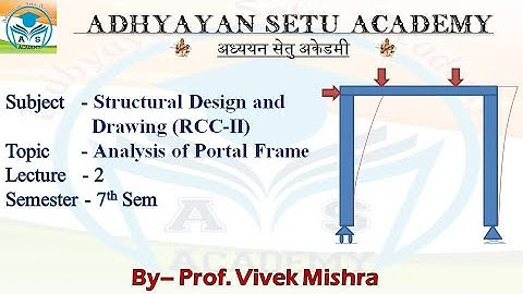 Analysis of Portal Frame (RCC-II, Lecture-2, Unit-1) #Civil Engineering #AdhtayanSetuAcademy