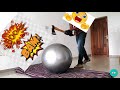 Can A Gym Ball Burst?😱😱😱Watch Out In Slow Motion💥💥💥Samsung Galaxy S10 Slow Motion