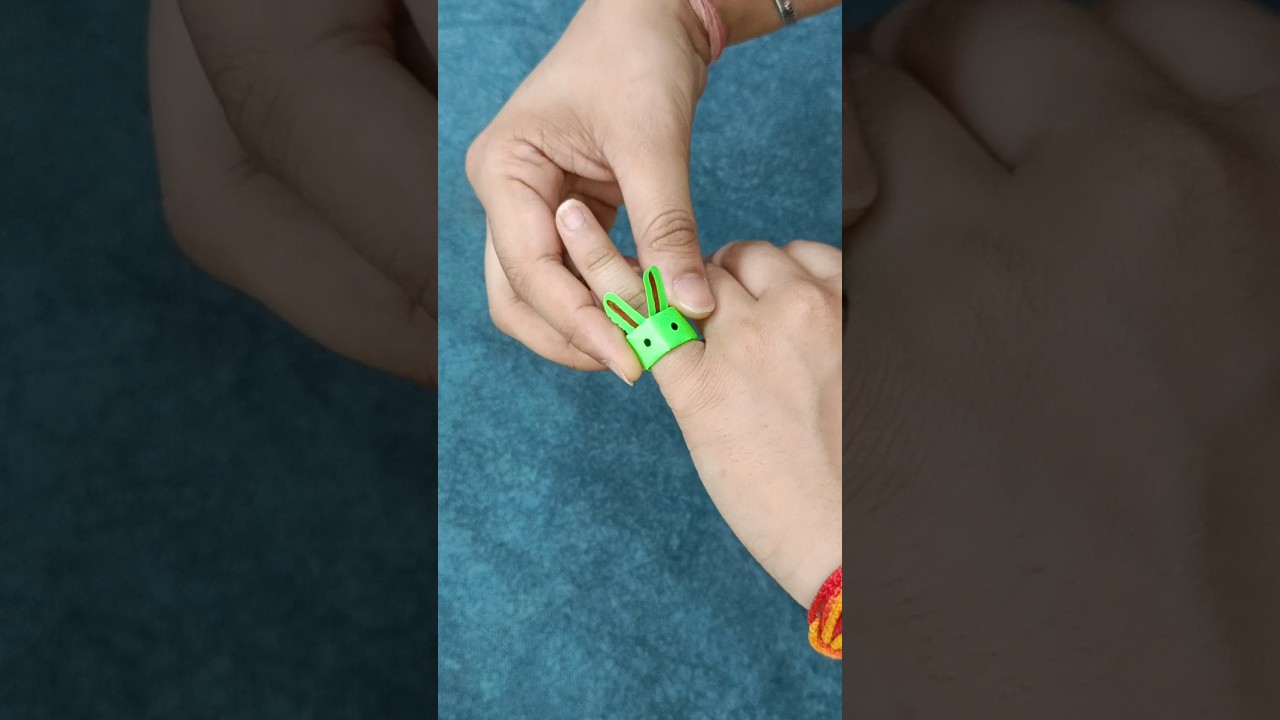 DIY Paper Ring💍💚| Origami rabbit ring making 