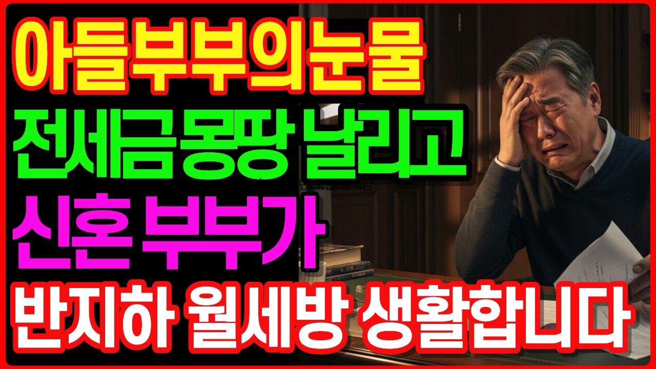 전세사기 비극 외동아들 잘 살라고 전세 3억2천 해줬는데… 결국 경매로 갔습니다ㅣ노후자금사연 ㅣ노후사연 ㅣ인생사연 ㅣ오디오북