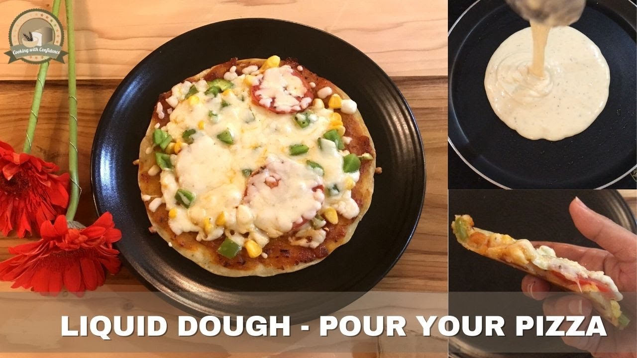 Liquid Dough Pizza || Pour your Pizza || Quick pan pizza
