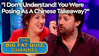David Mitchell Perplexed By Miranda's Chinese Takeaway Joke | Big Fat Quiz