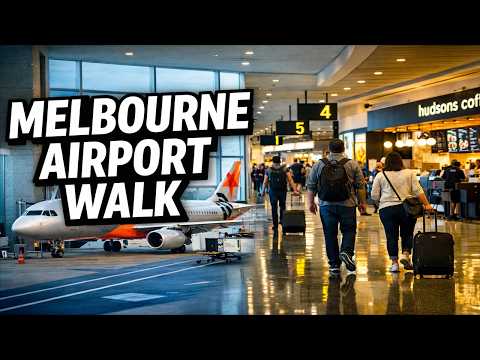 Sydney, 오스트레일리아 | Melbourne 공항 | 터미널 둘러보기 4K