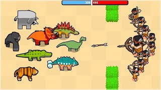 Max Level of Animals Army Evolution in Slide War Tame Animals Game!