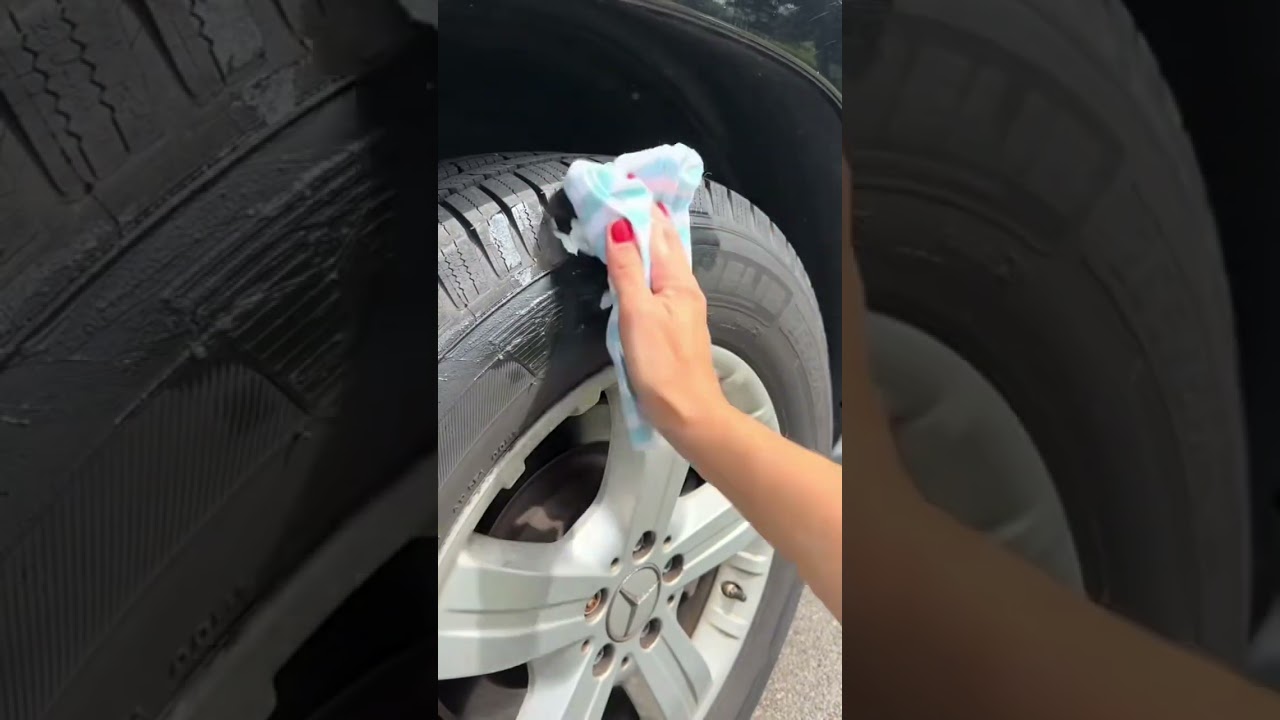 Make your car tires shine with a touch of Vaseline! 