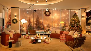 Countdown to Christmas Serenity| Christmas Jazz | Night Living Room Ambience for Relaxation ️