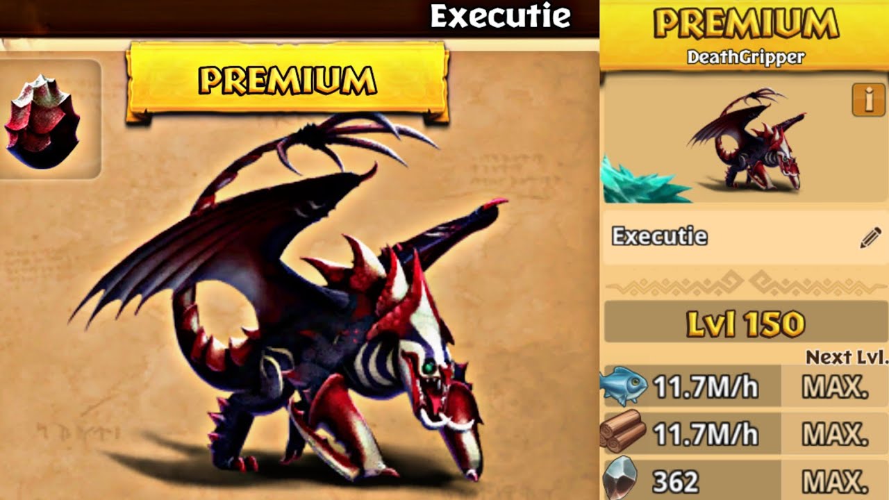 EXECUTIE (New Premium DeathGripper) Max Level 150 Titan Mode - Dragons:Rise of Berk New Update