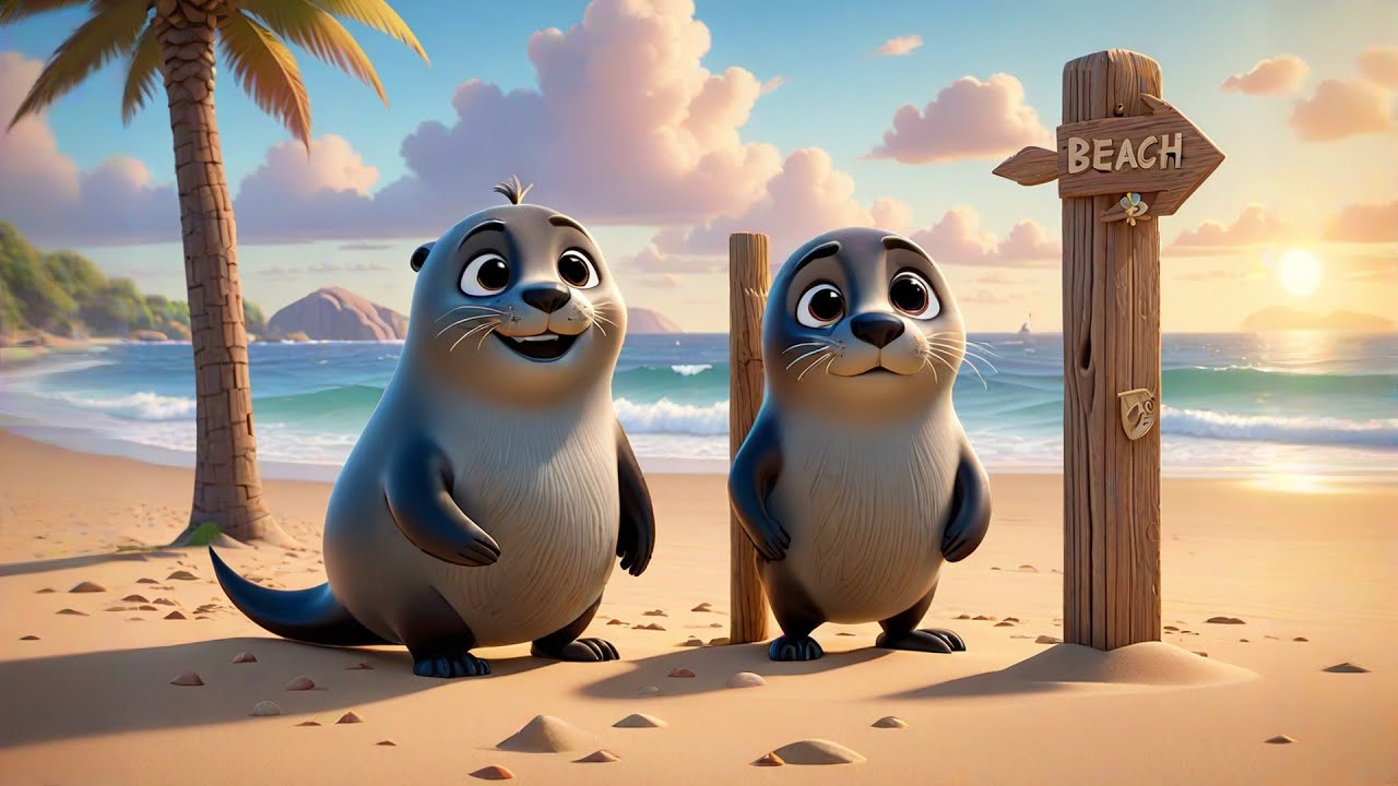 Two Silly Seals Read the Signs | Reading Signs Song for Kids | Nursery Rhymes and Learning Songs