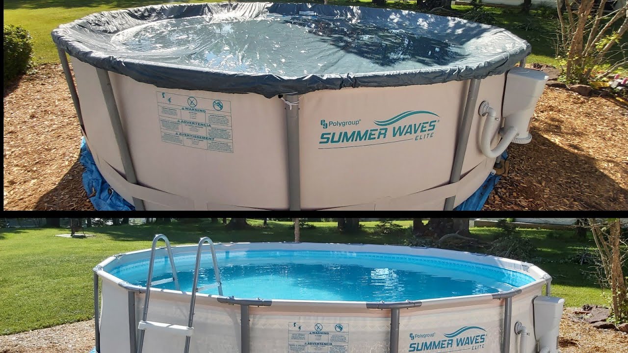 How to install a pool cover on an above ground pool - YouTube