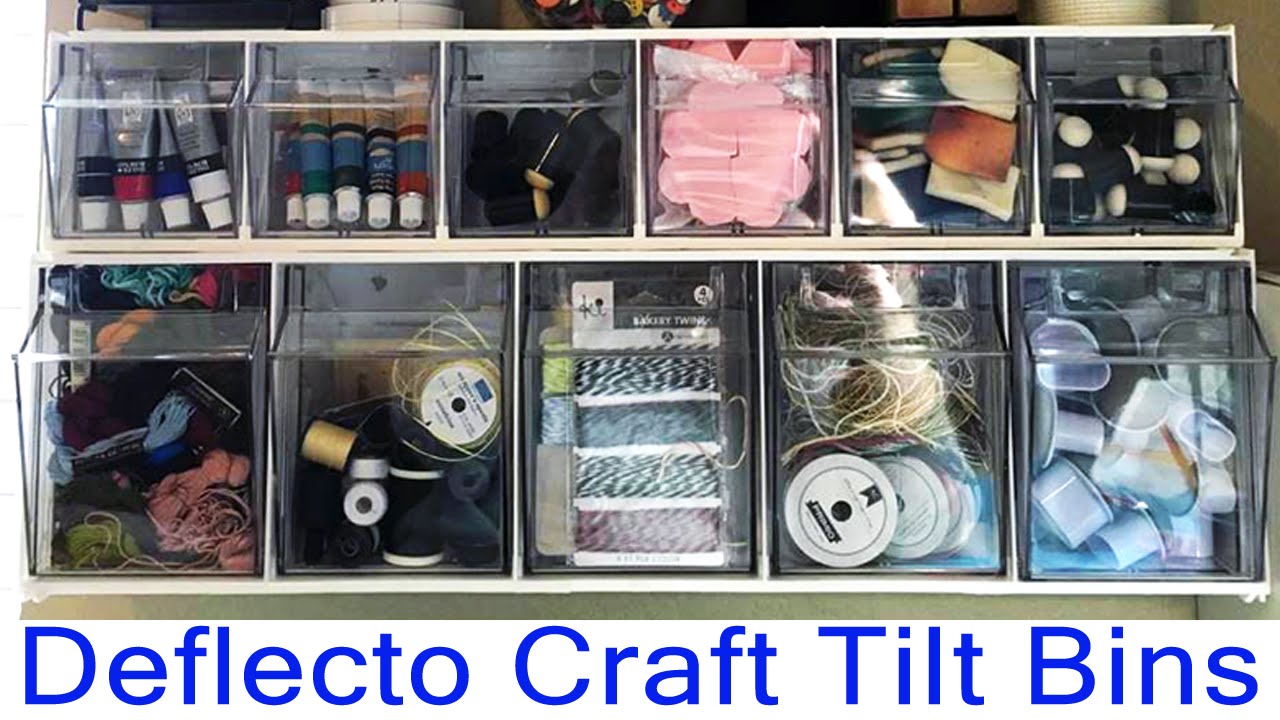 Craft Room Organization with Deflecto Crafts Tilt Bins