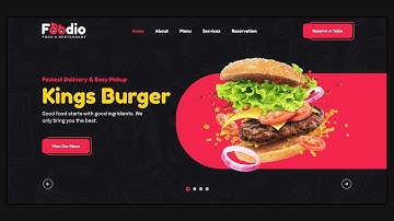 Create a Responsive Restaurant/Food Website with HTML CSS and JavaScript - Part 2