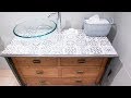 Renovar mueble de baño con encimera de baldosas - Decogarden