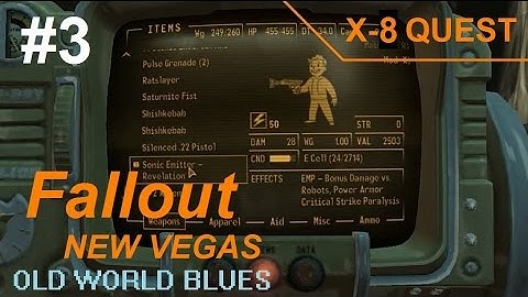 Fallout New Vegas - X-8 Quest Part 3 High School Horror & Data Retrieval Test (PC Gameplay)