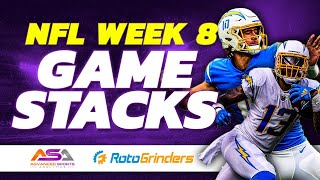 NFL DFS TOP GPP GAME STACKS DRAFTKINGS WEEK 8: ADVANCED SPORTS ANALYTICS - ROTOGRINDERS