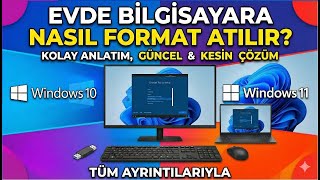 BİLGİSAYARA FORMAT NASIL ATILIR? WİNDOWS 10 - 11 PRO YÜKLEMEK İÇİN SESLİ ANLATIM (Güncel)