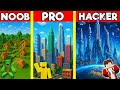 CITY Build Battle In Minecraft - NOOB VS PRO CHALLENGE - Maizen Mizen Mazien Parody
