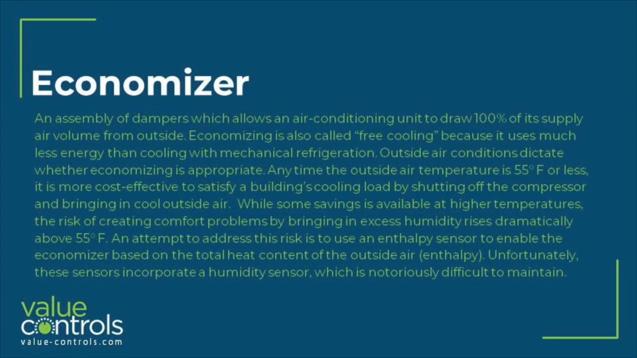 Economizer - Value Controls Glossary of HVAC terms - YouTube