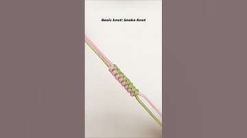 How to Tie a Simple Snake Knot | Beginner Cord Tutorial #shortstutorial #diy #macrame #knotting
