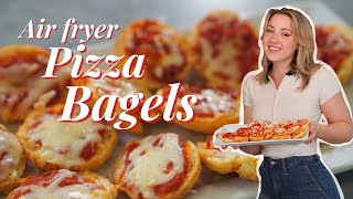 Making MINI PIZZA BAGELS in the Air Fryer