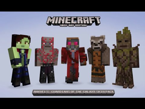 The latest skin pack released for Minecraft coincides with the release of the latest Marvel Comics film, Guardians of the Galaxy on August 1st.This skin pack contains 24 characters from the film, some of which are main characters and other “less important” characters.