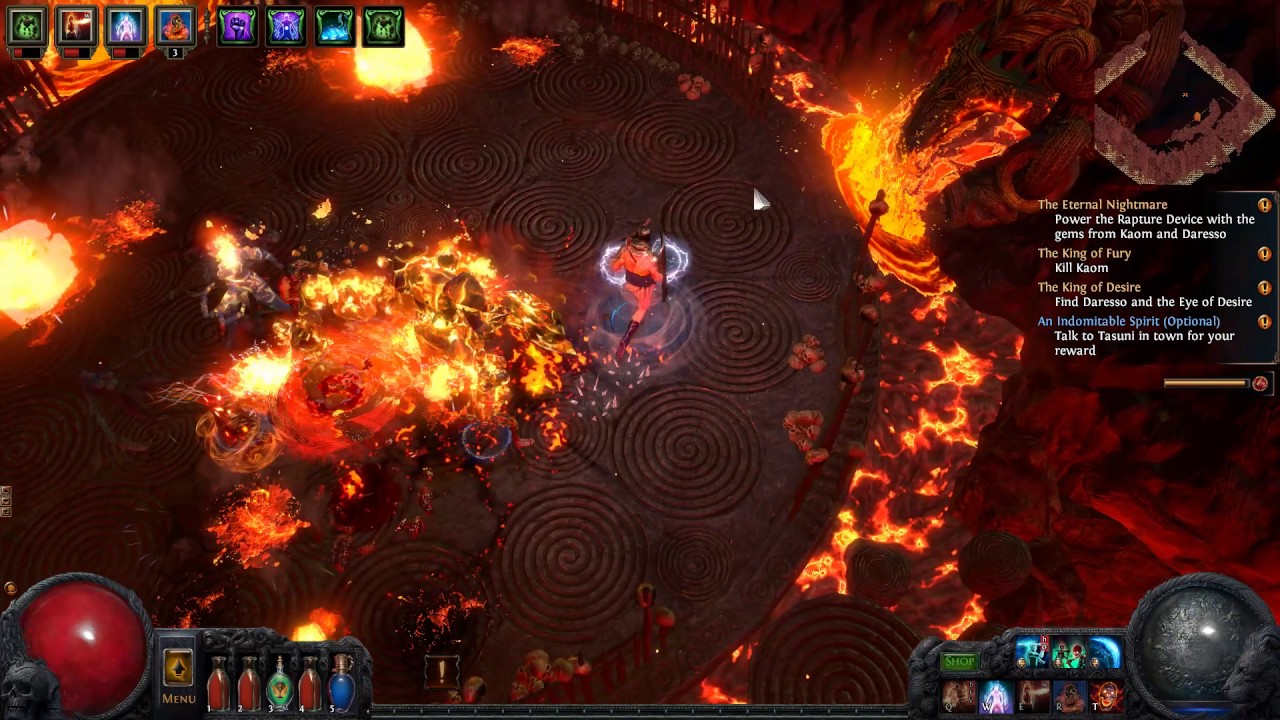 Path Of Exile- Hardcore BOSS, Kaom The King, Kaom's Stronghold. - YouTube