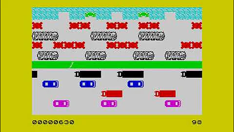Frog Run by Anirog Software for the 16k Sinclair ZX Spectrum