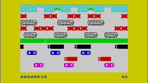Frog Run by Anirog Software for the 16k Sinclair ZX Spectrum