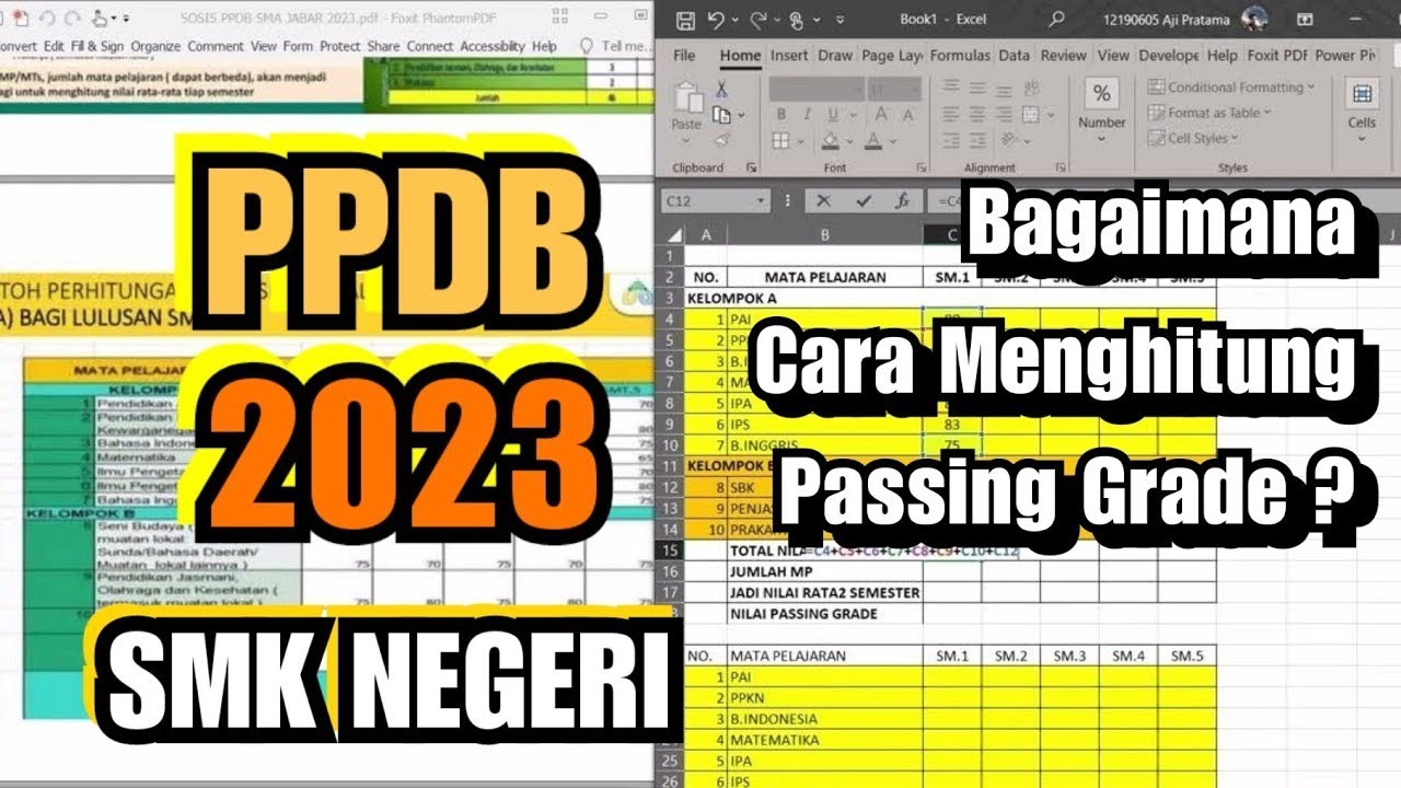 TUTORIAL HITUNG SKOR PASSING GRADE SMK NEGERI - YouTube