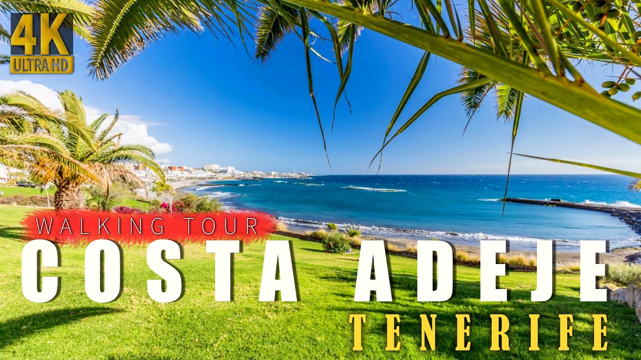 Costa Adeje Walking Tour | Scenic Tenerife Resort Town in 4K 60FPS | Canary Islands