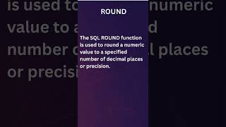 ROUND | SQL ROUND | ROUND IN SQL  #coding #databaseconcepts #education #sqlquery #dataextractor