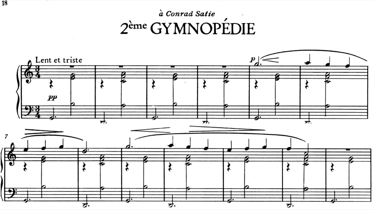Erik Satie - Gymnopédie No.1, No.2 and No.3 Sheet Music 