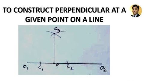 Perpendicular at a given point on a line | Geometric Construction | Engineering Drawing