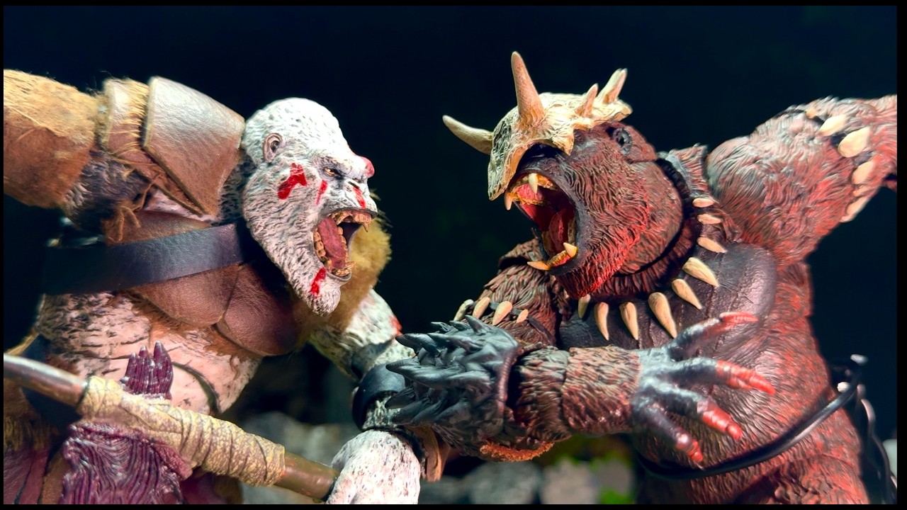 BATTLE BEAST vs ARES KONG OF WAR | STOP MOTION BATTLE |