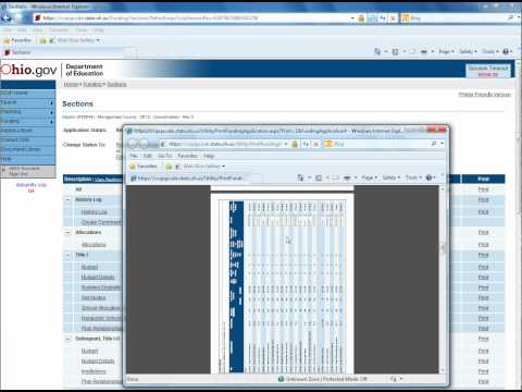 ODE - How to Print a Funding Application within CCIP