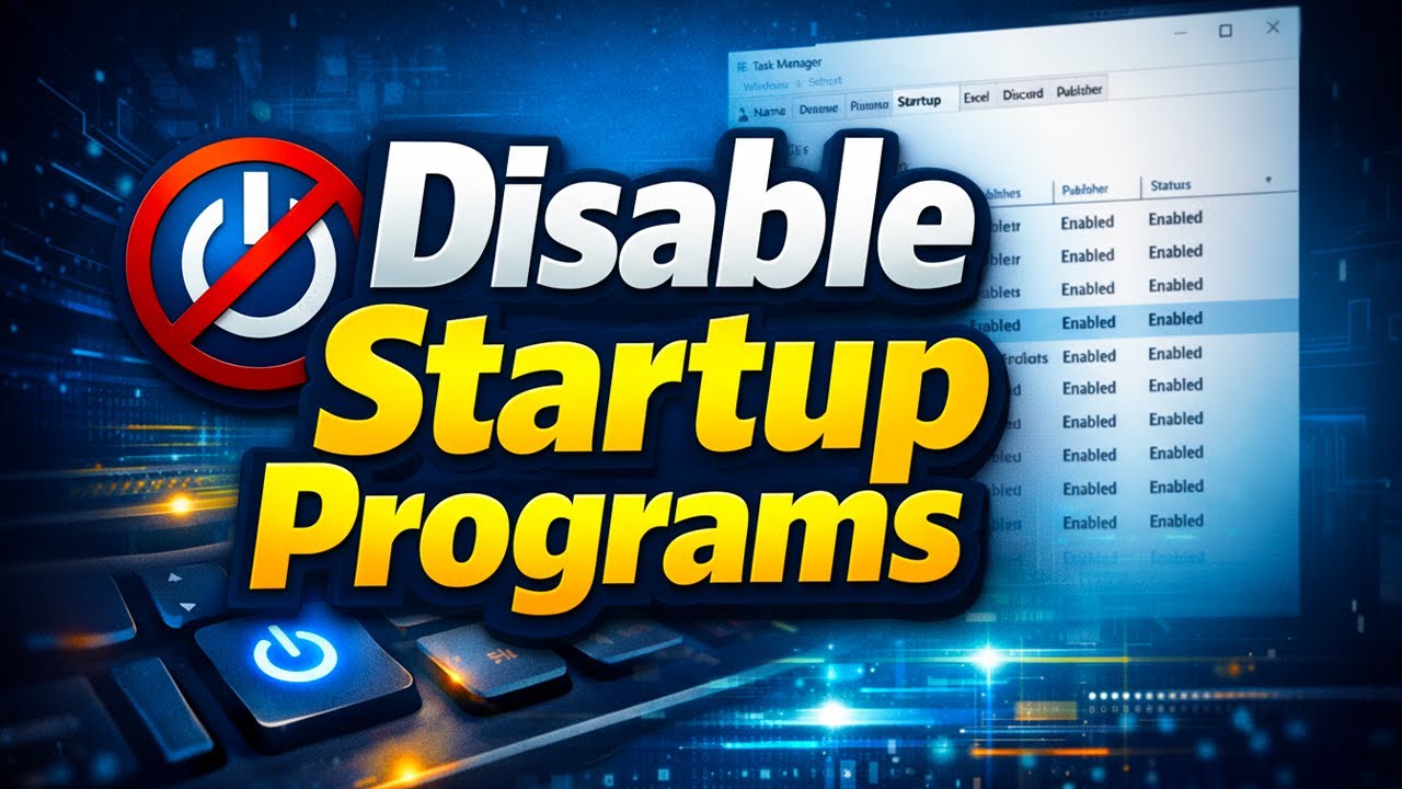 How to Disable Startup Programs in Windows - YouTube