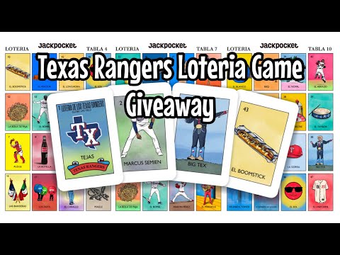 Texas Rangers Loteria Game Giveaway & Iam Kinsler Autographs