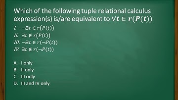 #DBMS #CSE #GATE 2008 #Question15 #tuple relational calculus
