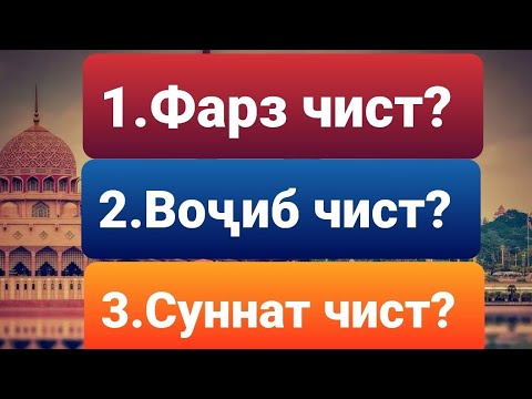 Фарз, Воҷиб, Суннат ва Мустаҳаб /донистан зарур аст