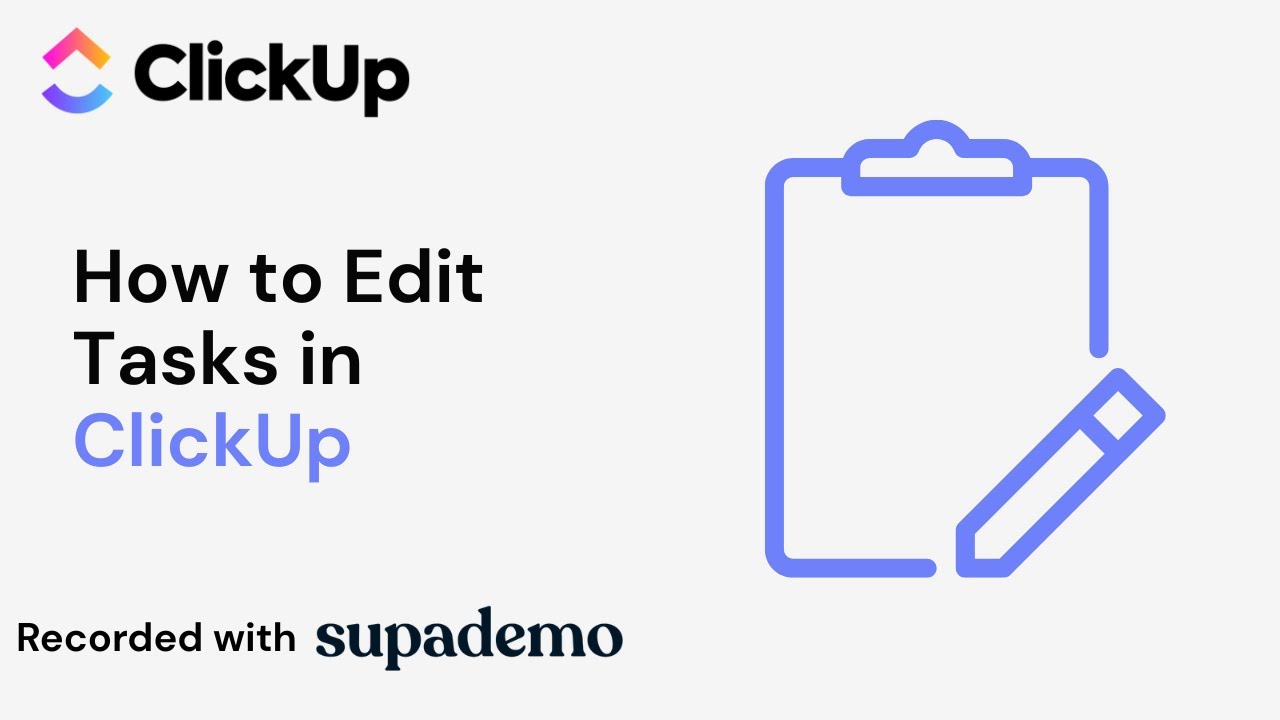 How to Edit a Task in ClickUp - YouTube