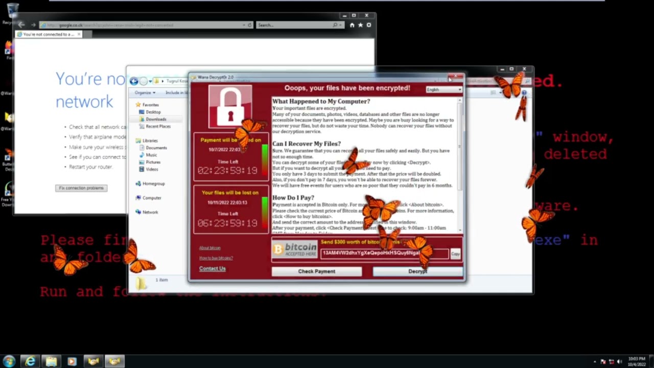 Destroying Windows 7 with Viruses