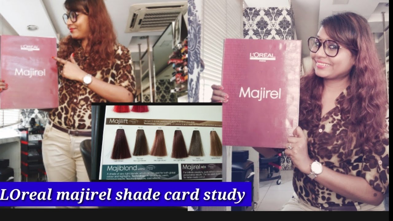 LOreal majirel shade card study - L'Oreal professional hair color -haircut  expert Shyama's - YouTube