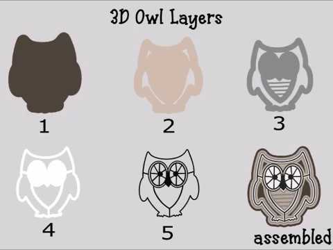 Download 3d Layered Owl Svg Design Youtube PSD Mockup Templates