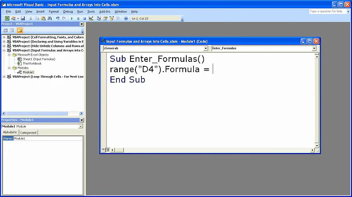 Excel Macro VBA Tip 9 - Enter Formulas in Excel with a Macro