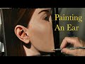 Painting an EAR in acrylic, time lapse from start to finish, portrait art with artist Tim Gagnon