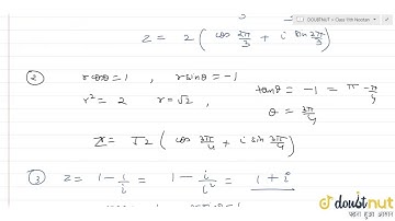 Convert the following into polar form : (i) `-1+isqrt(3)` (ii) `1-i` (iii) `1-(1)/(i)` (i